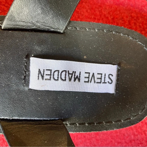 STEVE MADDEN SZ 9.5 Miley Ankle Strap Slip On Comfort Rubber Sole  Sandal - Picture 5 of 10